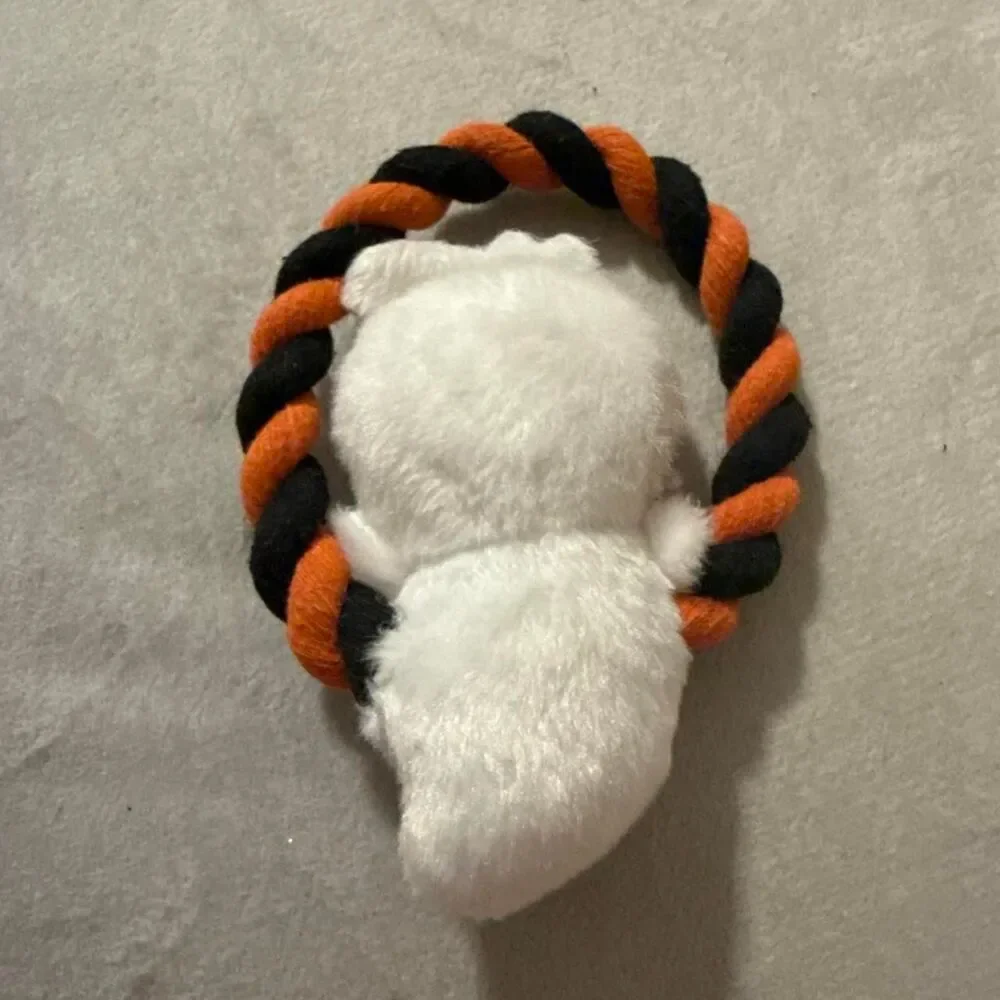 Halloween Ghost Rope Dog Toy with Squeaker Plush New